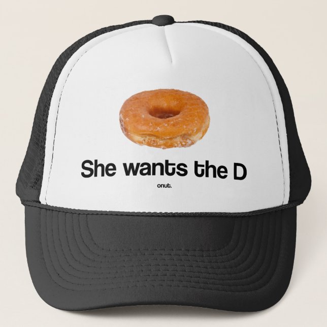 Gorra De Camionero Ella quiere el donut (Anverso)