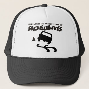 Gorra De Camionero ella tiene gusto de él el COCHE oblicuo 2 de