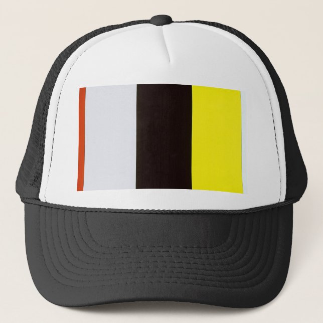 Gorra De Camionero Ellsworth Kelly blanco y negro amarillo (Anverso)