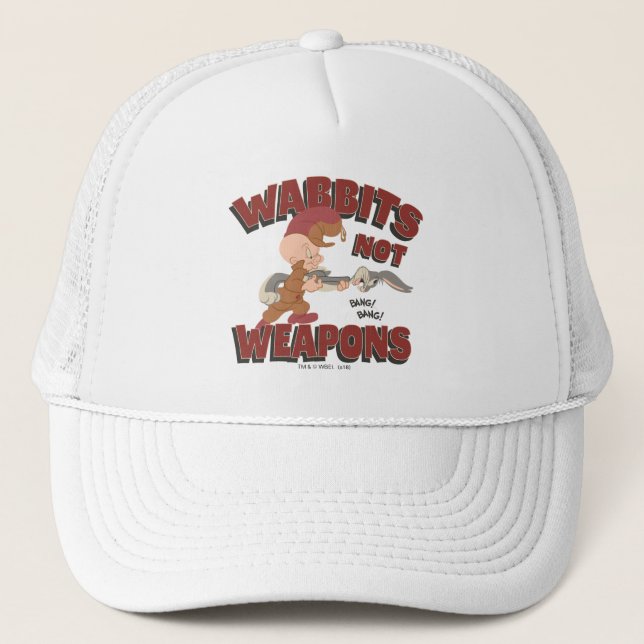 Gorra De Camionero ELMER FUDD™ & BUGS BUNNY™ "Wabbits Not Weapons" (Anverso)