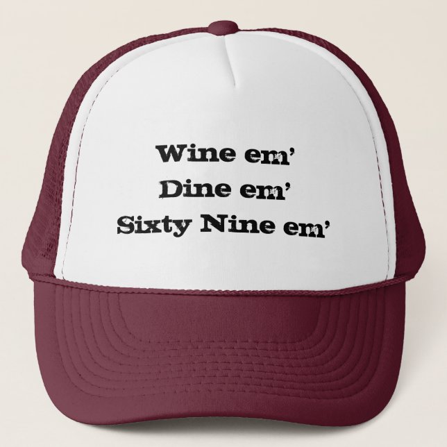 Gorra De Camionero Em em'Sixty nueve del em'Dine del vino (Anverso)