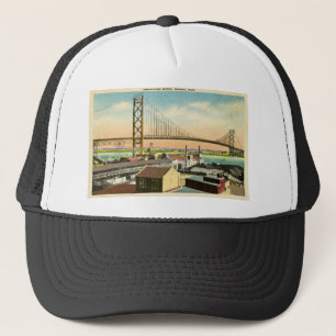 Gorra De Camionero Embajador Bridge vintage de Detroit, Michigan