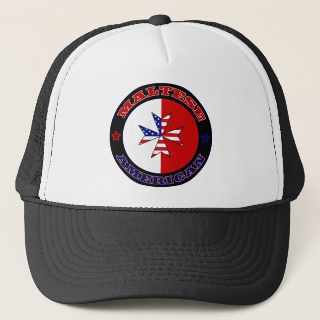 Gorra De Camionero Embargo cruzado maltés-americano (Anverso)