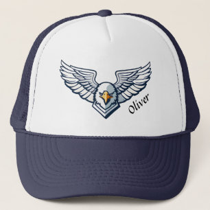 Gorra De Camionero Emblema de Cabeza y Alas de Águila