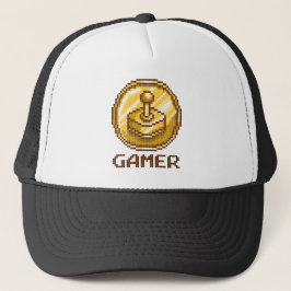 Gorra De Camionero Emblema de joystick Gamer Pixel - Juegos Retro