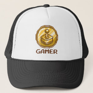 Gorra De Camionero Emblema de joystick Gamer Pixel - Juegos Retro