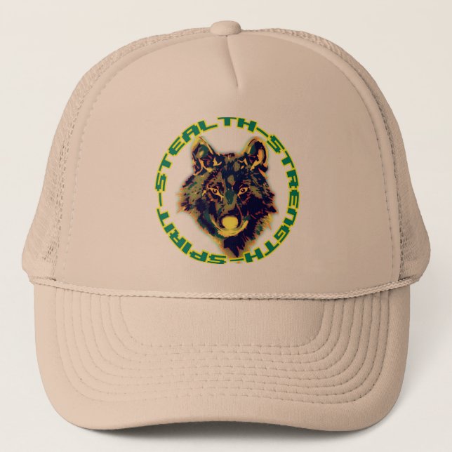 Gorra De Camionero emblema de lobo (Anverso)