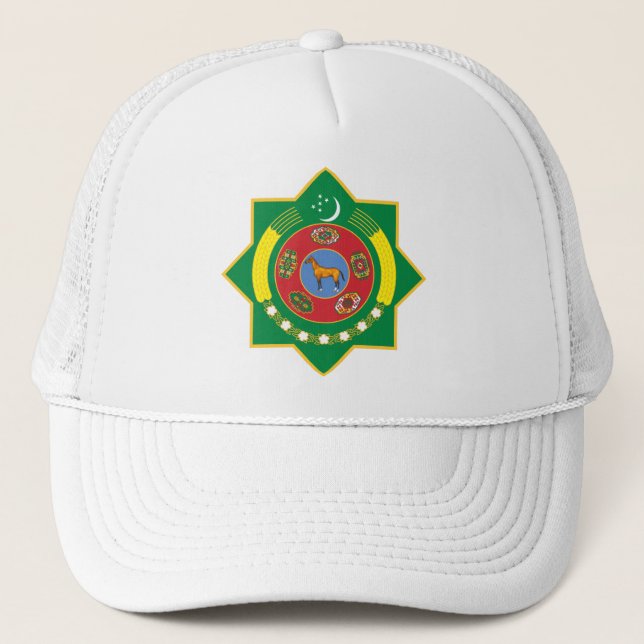 Gorra De Camionero Emblema de Turkmenistán (Anverso)