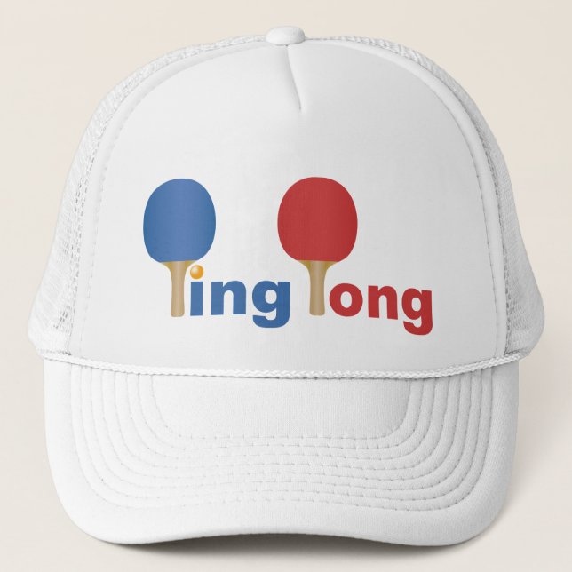 Gorra De Camionero Emblema fresco del ping-pong (Anverso)