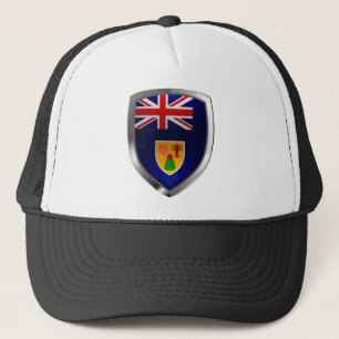 Gorra De Camionero Emblema metálico de las Islas Turcas y Caicos