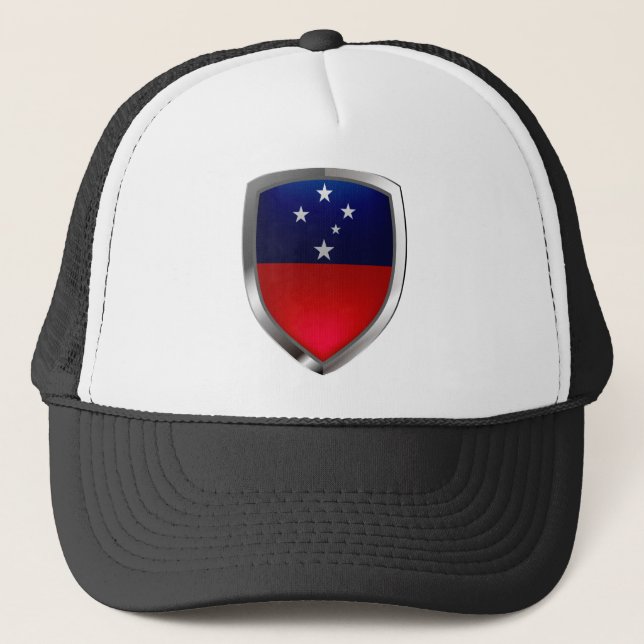 Gorra De Camionero Emblema metálico de Samoa (Anverso)