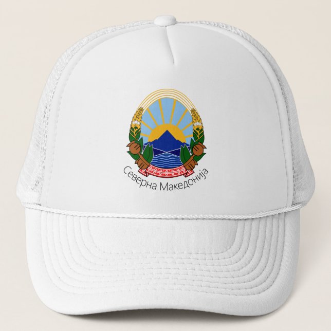 Gorra De Camionero Emblema nacional de Macedonia del Norte (Anverso)