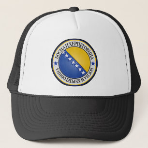 Gorra De Camionero Emblema redondo de Bosnia y Herzegovina