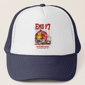 Gorra De Camionero EMD F7 Santa Fe Warbonnet with American Flag.