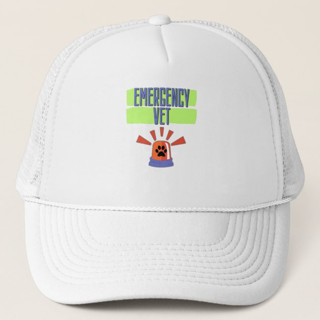Gorra De Camionero Emergency Vet – Veterinary Emergency Design (Anverso)