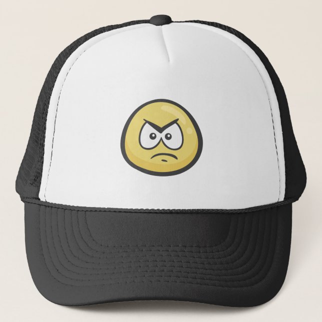 Gorra De Camionero Emoji: Cara enojada (Anverso)