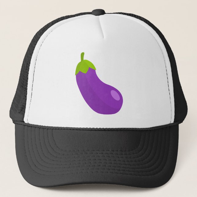 Gorra De Camionero Emoji de berenjenas (Anverso)
