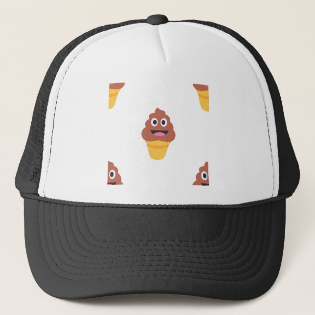 Gorra De Camionero emoji de caca de helado (Anverso)