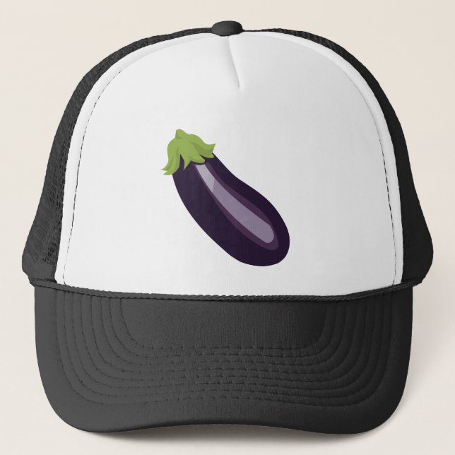 Gorra De Camionero Emoji de la berenjena (Anverso)