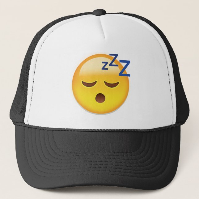 Gorra De Camionero Emoji de la cara el dormir (Anverso)