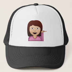 Gorra De Camionero Emoji de la persona del mostrador de información