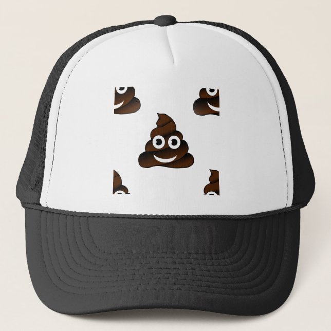 Gorra De Camionero emoji de poop divertida (Anverso)