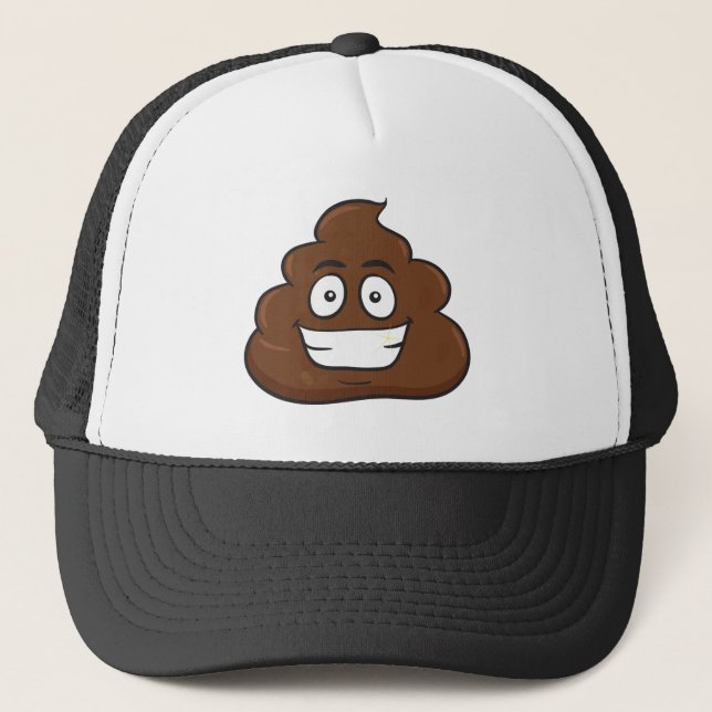 Gorra De Camionero emoji de poop divertida (Anverso)