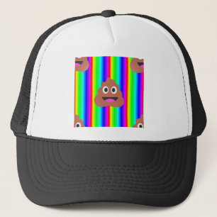 Gorra De Camionero emoji de popó arco iris