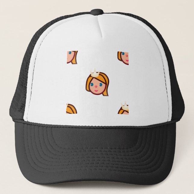 Gorra De Camionero emoji de princesa (Anverso)