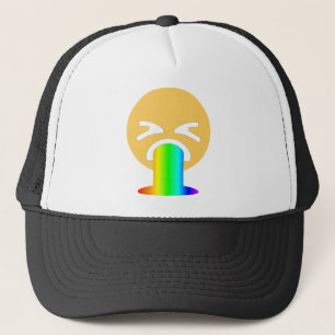 Gorra De Camionero emoji de puke arco iris