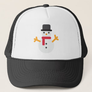 Gorra De Camionero emoji de snowman de los navidades