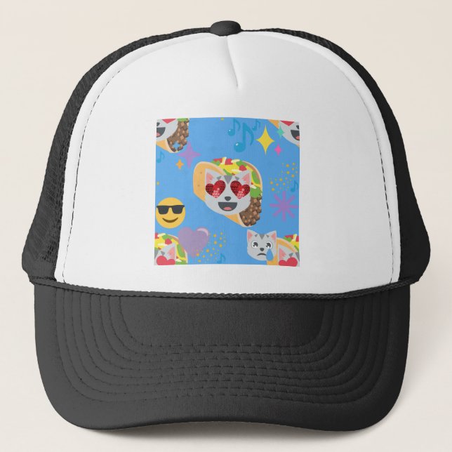 Gorra De Camionero emoji de taco cat (Anverso)