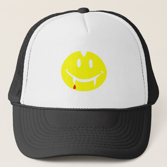 Gorra De Camionero emoji de vampiro dracula (Anverso)