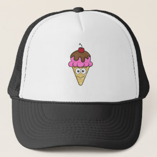 Gorra De Camionero Emoji del cono de helado
