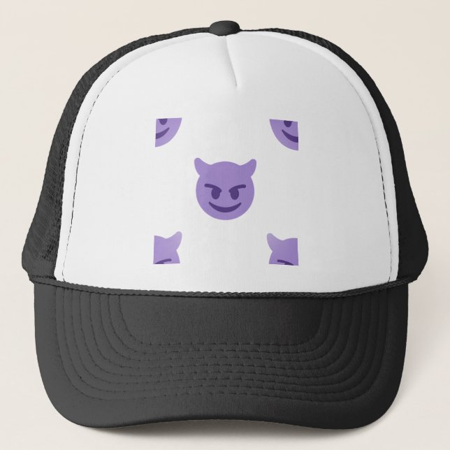 Gorra De Camionero emoji del diablo (Anverso)