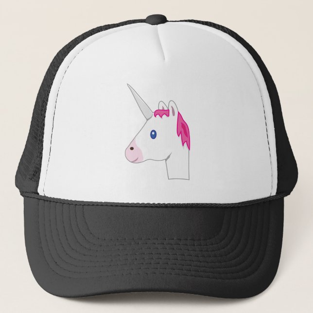 Gorra De Camionero Emoji del unicornio (Anverso)