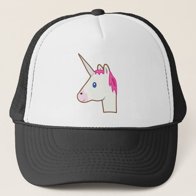 Gorra De Camionero Emoji del unicornio (Anverso)