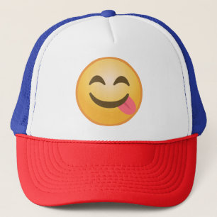 Gorra De Camionero Emoji lateral de la lengua