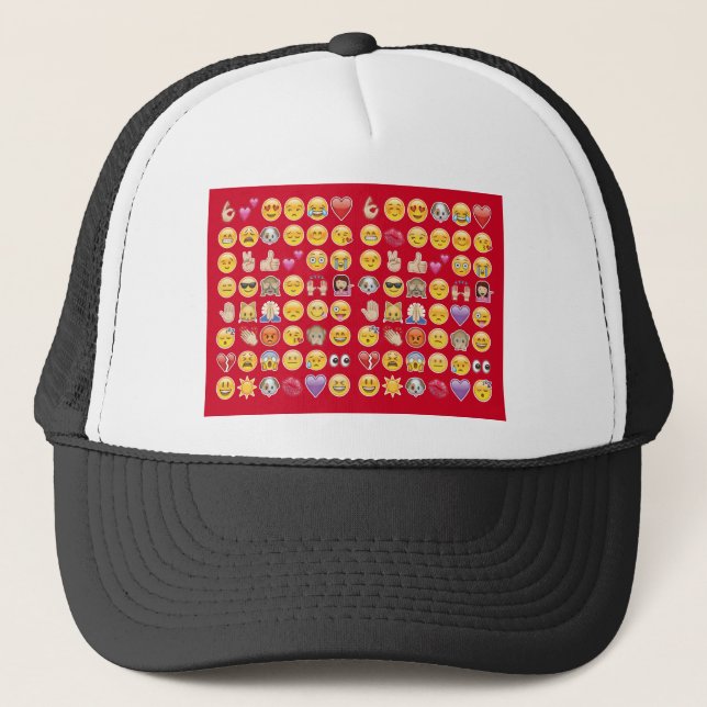 Gorra De Camionero emoji roja (Anverso)