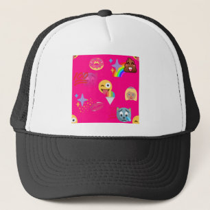 Gorra De Camionero emoji rosa caliente