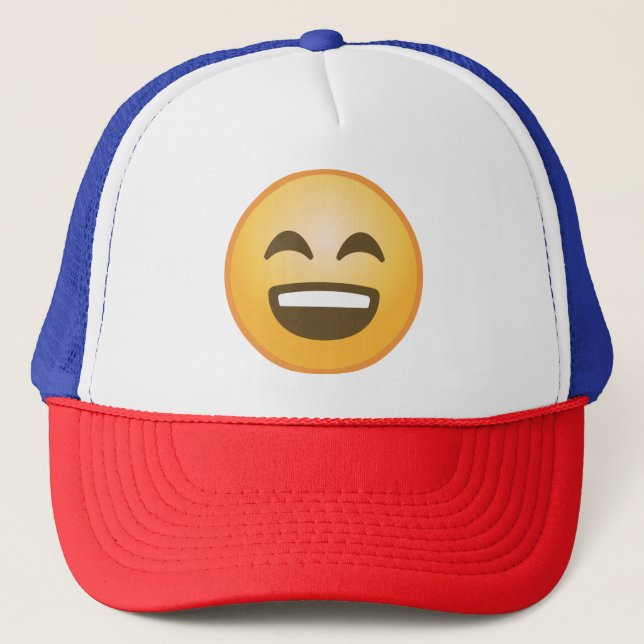 Gorra De Camionero Emoji sonriente (Anverso)