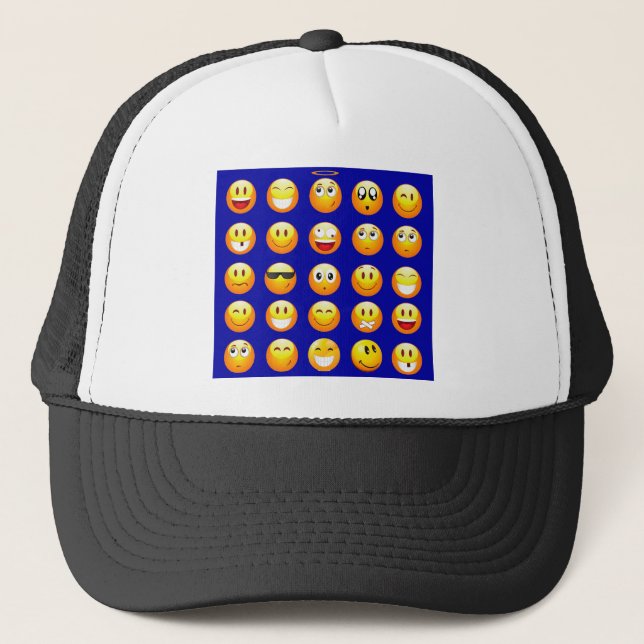 Gorra De Camionero emojis azul oscuro (Anverso)