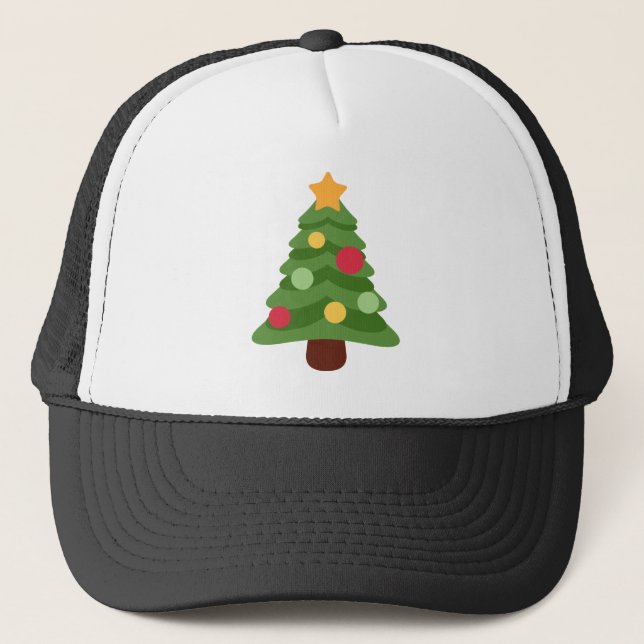 Gorra De Camionero emojis de árboles de navidad (Anverso)
