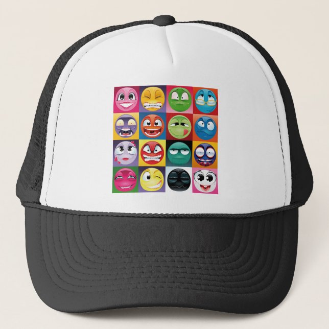 Gorra De Camionero emojis de arte pop (Anverso)