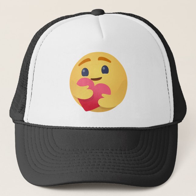 Gorra De Camionero Emojis de cuidado en Facebook (Anverso)