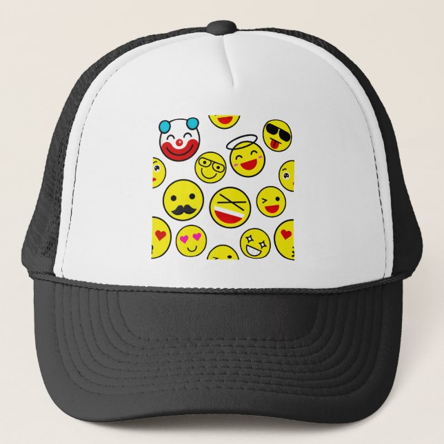 Gorra De Camionero emojis de payasos divertidos (Anverso)