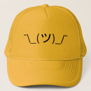 Gorra De Camionero Emoticon de arbusto ¯\_(ツ)_/ Ø Kaomoji japonés