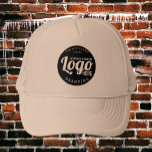 Gorra De Camionero Empleado de la empresa con logotipo de Personaliza<br><div class="desc">Siéntase libre de personalizar y personalizar este sombrero de camionero del personal de la empresa de negocios con el logotipo de un personalizado beige. Las opciones de edición están disponibles.</div>