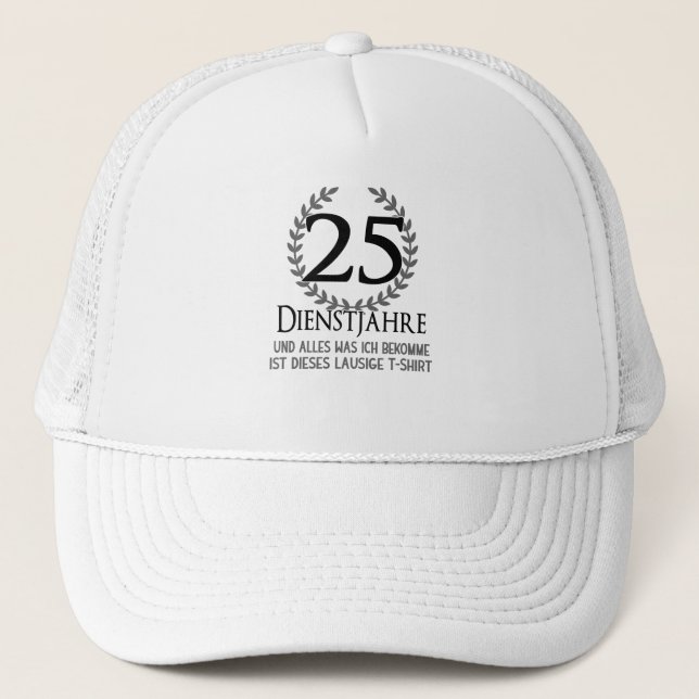 Gorra De Camionero Empresa empleada de 25 años en el aniversario de l (Anverso)