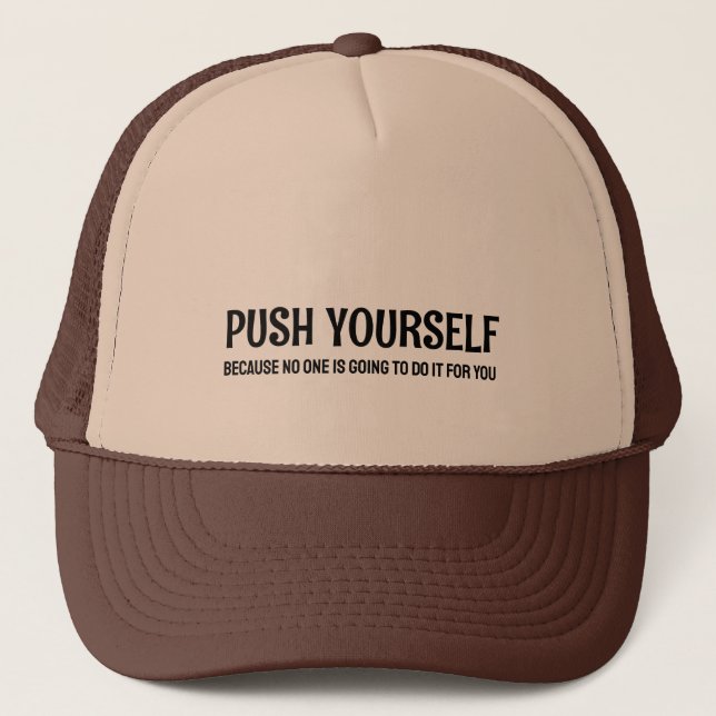Gorra De Camionero Empujarse - Citas Motivativas De Gimnasio (Anverso)